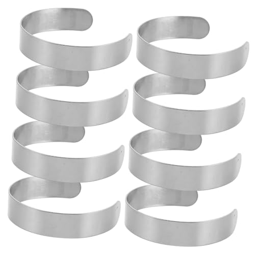 Anneome 8 Stück Teiliges Edelstahl Cuff Armband Innenkern Verstellbar Stabile Manschettenarmbänder für Damen DIY Schmuckherstellung Sublimierbare Armreifrohlinge Langlebig und Vielseitig von Anneome