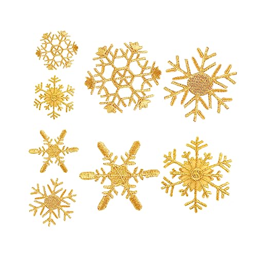 Anneome 8 Stück Teiliges Goldene Applikationen Diy Stoffaufnäher für Kleidung Weihnachtsdekoration Reparierbare Stickerei Patches und Hautverträglich Anneome 8 Stück Teiliges Goldene Applikationen Diy Stoffaufnäher für Kleidung Weihnachtsdekoration Reparierbare Stickerei Patches und Hautverträglich von Anneome