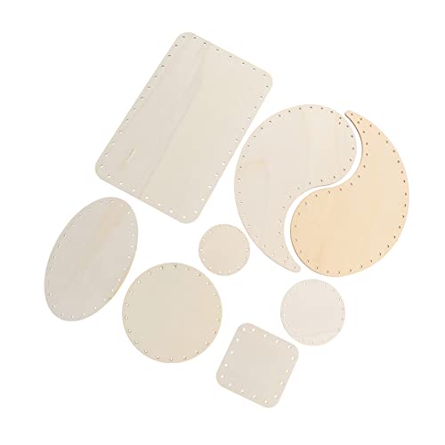 Anneome 8 Stück Teiliges Holzscheiben mit Löchern Unfertige Holzscheiben für Kreative Wanddekorationen für Diy Projekte und Bastelarbeiten von Anneome