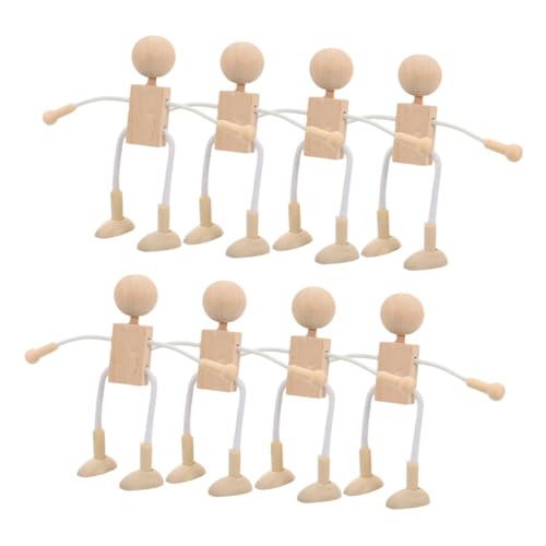 Anneome 8 Stück Teiliges Holzspielzeug zum Bemalen Unvollendete DIY Holzfiguren Puppen Kreative Bastelideen für Motorische Partydekoration Charmante Holzroboter und Menschen Anneome 8 Stück Teiliges Holzspielzeug zum Bemalen Unvollendete DIY Holzfiguren Puppen Kreative Bastelideen für Motorische Partydekoration Charmante Holzroboter und Menschen von Anneome