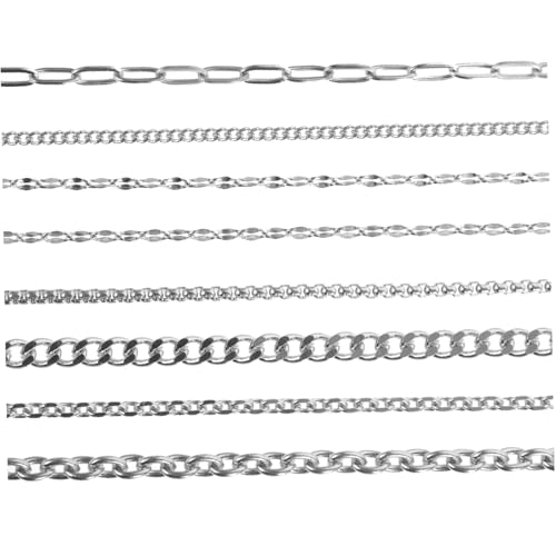 Anneome 8 Stück Teiliges Ketten für Diy Schmuckherstellung Gliederkette für Armbänder und Accessoires für Bastelprojekte und Anlässe von Anneome