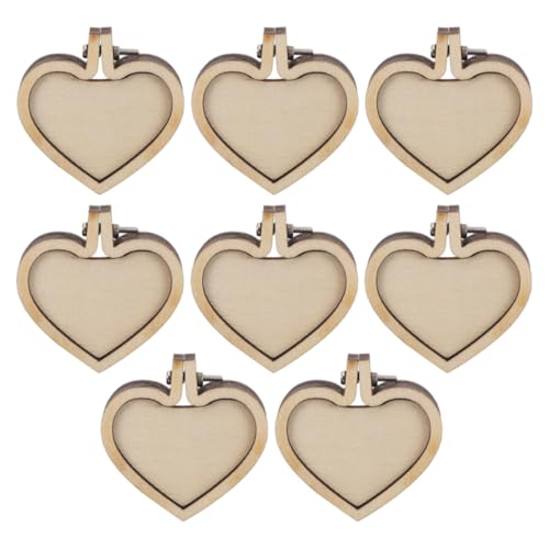 Anneome 8 Stück Teiliges Mini Stickrahmen Pendants Holz Kreuzstich Ringe für Diy Schmuck Bastelprojekte Herzform für Kreative und Designs Anneome 8 Stück Teiliges Mini Stickrahmen Pendants Holz Kreuzstich Ringe für Diy Schmuck Bastelprojekte Herzform für Kreative und Designs von Anneome