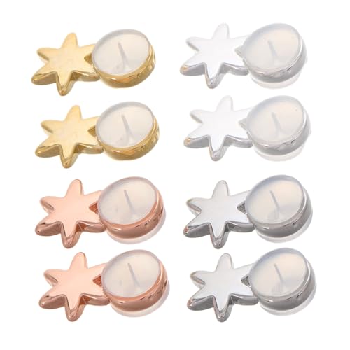 Anneome 8 Stück Teiliges Ohrring Lifter aus Metall und Silikon Kleine Ohrring Verschlüsse mit Hexagon Design für Hängende Ohren für Sicheren Anneome 8 Stück Teiliges Ohrring Lifter aus Metall und Silikon Kleine Ohrring Verschlüsse mit Hexagon Design für Hängende Ohren für Sicheren von Anneome