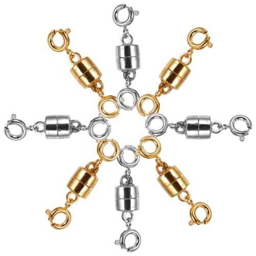 Anneome 8 Stück magnetischer Halskettenverschluss Schmuck Halskette Schnalle Armband mit Magnetverbindern schmuck DIY verschluss magnetischer Schmuckverschluss Legierung Anneome 8 Stück magnetischer Halskettenverschluss Schmuck Halskette Schnalle Armband mit Magnetverbindern schmuck DIY verschluss magnetischer Schmuckverschluss Legierung von Anneome