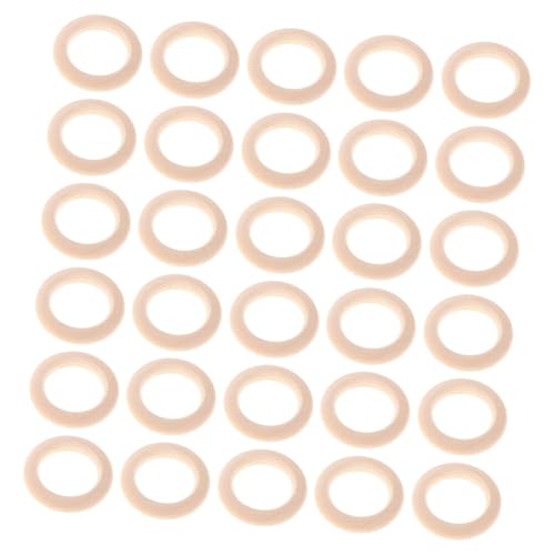 Anneome 80 Stück Natürliche Holzringe Ømm Unbehandelte Holzringe für DIY Basteln Makramee Schmuck Anhänger Holz ringrohlinge für Kreative Handwerksprojekte von Anneome