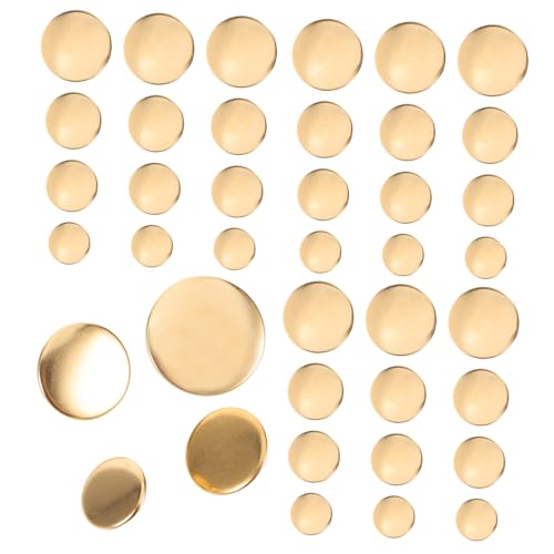 Anneome 80 Stück Teiliges Goldfarbene Runde Knöpfe für Uniformjacken Mäntel Anzug DIY Nähen Robust Langlebig Glänzend von Anneome