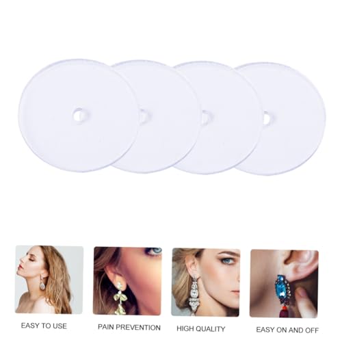 Anneome 80 Stück Transparente Ohrstecker Stopper Langlebige Ohrring Rückseite Ersatz für Sicheren Halt Schmerzfreie Ohrring Kissen für DIY Schmuck und Ohrstecker Fixierung von Anneome