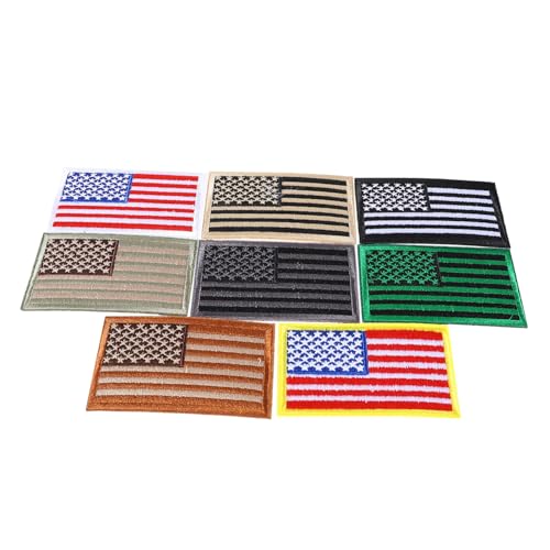 Anneome 8Stücke Flagge Aufnäher DIY Applikationen Zum Aufbügeln Für Kleidung Taschen Hüte Langlebige Patches Für Bastelprojekte Zufällige Farben von Anneome