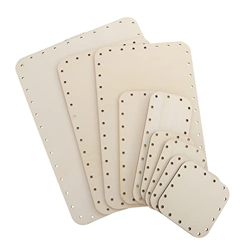 Anneome 9 Stück Holzornamente mit Mehreren Löchern Natürliche Holzplatten für Wanddekoration zum Basteln und Gestalten von Diy Projekten Mischgrößen von Anneome