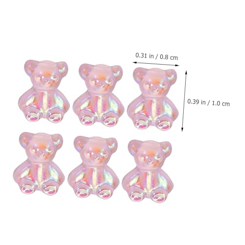 Anneome 96 Stück Teiliges Nagelkunst Bärchen DIY Nail Decor Zubehör Farbwechselnd für Natürliche und Künstliche Nägel Salon und Heimgebrauch von Anneome