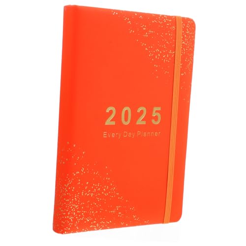 Anneome Aesthetic Daily Planner Kleines Tragbares Notizbuch mit Tagen Englischer Kalender zum Schreiben Vielseitiger Tages und Monatsplaner Stilvoller Robuster Organizer in Orange von Anneome