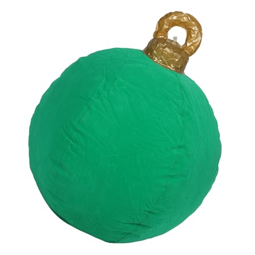Anneome Aufblasbarer Weihnachtsball Groß PVC Flockiert Wiederverwendbar Installieren Wetterfest für Veranda Rasen und Partydekorationen von Anneome