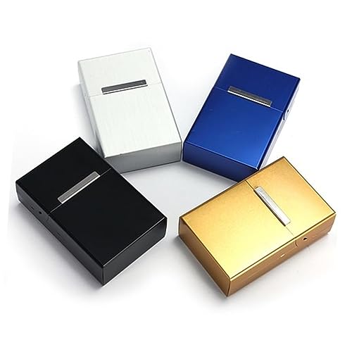 Anneome Automatisches Klapp Zigarettenetui aus Aluminium mit Großer Kapazität und Magnetverschluss Silbernes Zigarettenschutzhülle für Optimale Aufbewahrung von Anneome