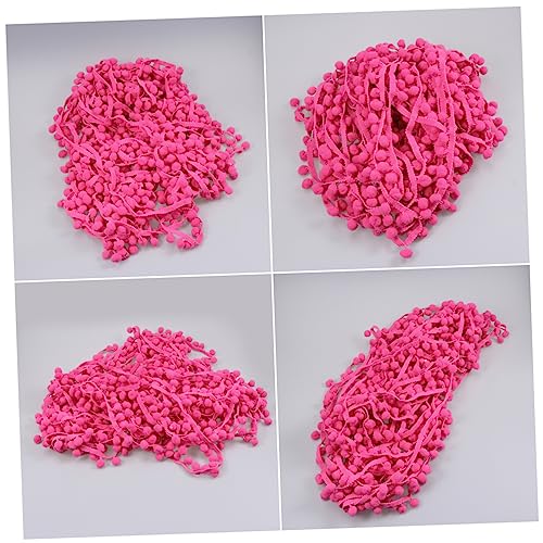 Anneome Ballfransenbesatz Pom-pom-kugel Trimmt Fransen Mit Vorhangbesatz Dekoration Poms Quastenverkleidung Hellrosa Band Spitzenbesatz Zum Nähen Quastenband Rosa Fransenbesatz Stoff Rosy von Anneome