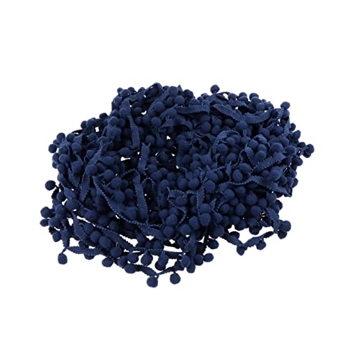 Anneome Ballfransenbesatz dunkelblau dark blue schmuckherstellung schmuck machen Spitzenband trimmen für Handwerk Fälschung Nähenvorräte Regenbogenkugel trimmen Quastenkugelbesatz Navy von Anneome