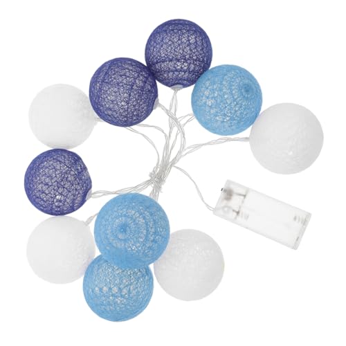 Anneome Batteriebetriebene Cotton Ball Lichterkette mit Blauen Baumwollkugeln Dekorative LED Lampenkette für Innen Kabellose Stabile und Sichere Raumbeleuchtung zur Festdekoration Anneome Batteriebetriebene Cotton Ball Lichterkette mit Blauen Baumwollkugeln Dekorative LED Lampenkette für Innen Kabellose Stabile und Sichere Raumbeleuchtung zur Festdekoration von Anneome