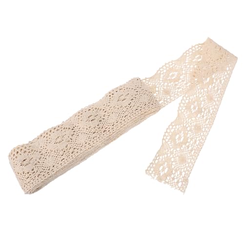 Anneome Baumwolle Häkelspitze Breit Vintage Spitzenband Zierborte für Nähen DIY Basteln Hochzeit Dekoration Handgefertigte Spitzenbordüre von Anneome