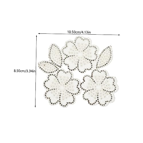 Anneome Blütenförmiger Strass Applikationspatch DIY Kleidung Zubehör Selbstklebend für Kostüme Taschen und Mehr für Kreative Gestaltungen und Reparaturen von Anneome