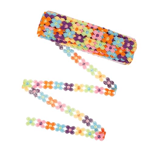 Anneome Bunte Vierblättrige Kleeblatt Spitze Umweltfreundliches Polyester Wasserlösliches Spitzenband für Diy Kleidung Yards für Handwerk und Dekoration von Anneome