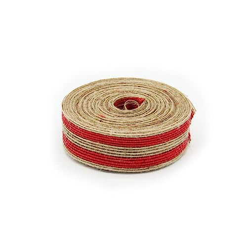 Anneome DIY-Bastelband Stoff Party Läufer Hochzeit verdrahtet schier bürodekorationen weihnachtsdeko Office decoration dekoweihnachten Craft ribbon Heimdekorationsband Sackleinenband rot von Anneome