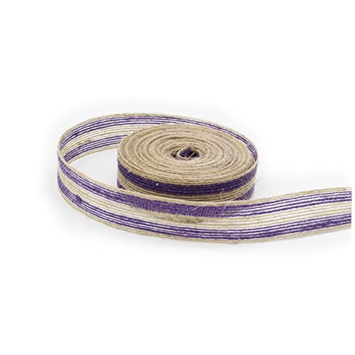 Anneome Diy-bastelband Braut- Hochzeit Jute Schleife Sackleinen Tischläufer Stoff Dekorationen Favorisieren Party Weihnachtsband Heimdekorationsband Sackleinenband Violett von Anneome