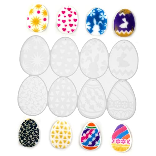 Anneome Easter Bunny Schlüsselanhänger Silikonform DIY Gießform für Ostereier Wiederverwendbar Leicht zu Reinigen für Kreative Bastelprojekte und Dekorationen für Anfänger und Profis von Anneome