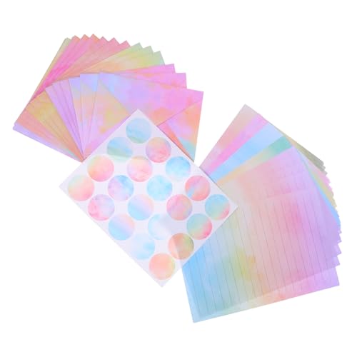 Anneome Einladungsbriefpapier Set Aquarell Design mit Umschlägen und Aufklebern Lebendige Schreibpapier Sets für Frauen Glatte Oberfläche für Geburtstagsfeiern Kreative Einladungspapier von Anneome