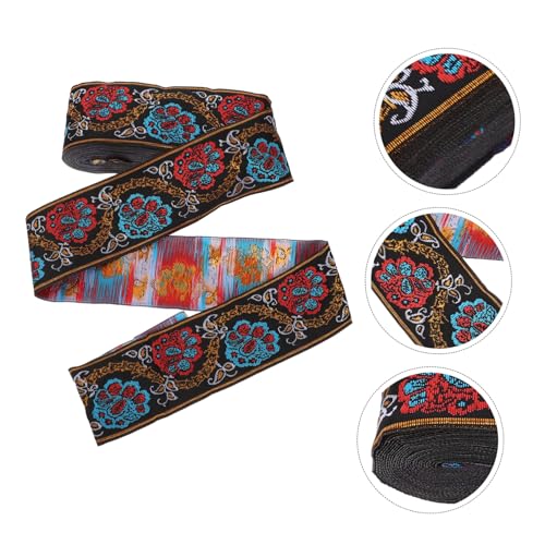 Anneome Ethnisches Breites DIY Zierband mit Feiner Verarbeitung Verschleißfest für Dekorative Schleifen Nähen Vintage bordüren Geeignet als Gitarrengurt für Kleidung und Accessoires von Anneome