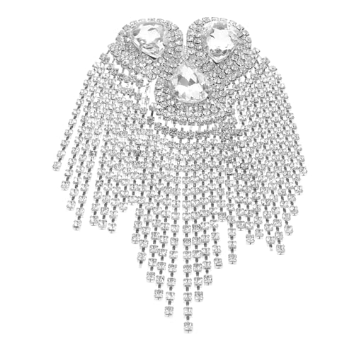 Anneome Europäische Diamantanzug Quaste Schulter Epaulette Modische Schulter Epauletten Quasten Abzeichen Quasten Dekorationen Anzug Accessoires Schulter Patches Für Jacken von Anneome