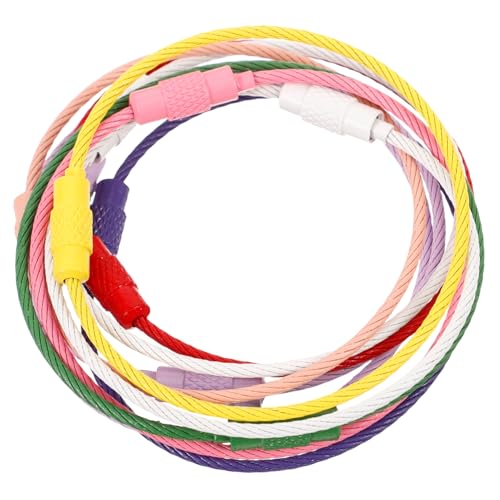 Anneome Farblich Lackierte Seilschnalle Lanyard-karabinerhaken Mit Schlüsselringen Schlüsselbund Kammerdiener Sprühen Modern Schild Schlüsselanhänger Duty-tag-schleifen 201 Edelstahl von Anneome
