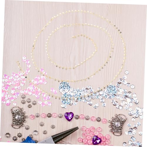 Anneome Flat Pendant DIY Kette aus Farbbeständigem Kupfer mit Fünfzackigem Stern Anhänger Vielseitige Schmuckkette zum Basteln von Armbändern Halsketten und Modischen Accessoires von Anneome