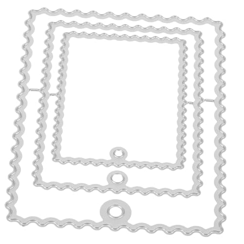Anneome Fotorahmen-Stanzformen Stempel Kartenherstellung für Papier klare Briefmarken grusskarte Grußkarten DIY Stahlform Stanzteile aus Metall Stahl mit hohem Kohlenstoffgehalt Silver von Anneome