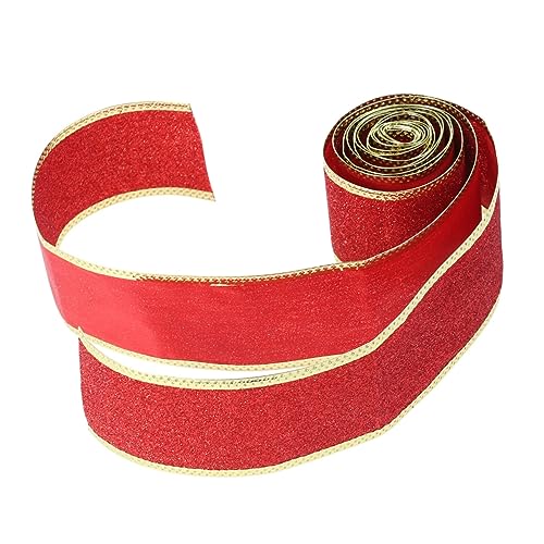 Anneome Glitzerndes Weihnachtsband Glitter Pulver und Flauschstoff Dekoratives Schmuckband für Baum DIY Basteln Hochzeit Geschenkverpackung Festliche Weihnachtsdeko in Rot Anneome Glitzerndes Weihnachtsband Glitter Pulver und Flauschstoff Dekoratives Schmuckband für Baum DIY Basteln Hochzeit Geschenkverpackung Festliche Weihnachtsdeko in Rot von Anneome