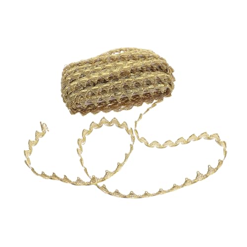 Anneome Goldenes Spitzenband Bestickte Borte für Tanzkostüme Puppenkleider und Cosplay Langlebiges Polyester Fransen Zopfborte für Hochzeitskleider und Diy-verzierungen Anneome Goldenes Spitzenband Bestickte Borte für Tanzkostüme Puppenkleider und Cosplay Langlebiges Polyester Fransen Zopfborte für Hochzeitskleider und Diy-verzierungen von Anneome