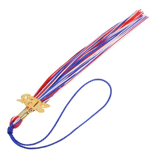 Anneome Graduation Hat Tassel Anhänger Abschlussmütze Dekoratives Quasten Zubehör in Blau Rot Weiß Langlebig Vielseitig für Abschlussfeier und Fotografie Anneome Graduation Hat Tassel Anhänger Abschlussmütze Dekoratives Quasten Zubehör in Blau Rot Weiß Langlebig Vielseitig für Abschlussfeier und Fotografie von Anneome