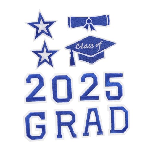 Anneome Graduation Season Stickerei Aufbügelbare Patches Weiß Blau Bügelflicken für Kleidung Jeans Rucksäcke Hüte DIY Zubehör mit Einfacher Anwendung Anneome Graduation Season Stickerei Aufbügelbare Patches Weiß Blau Bügelflicken für Kleidung Jeans Rucksäcke Hüte DIY Zubehör mit Einfacher Anwendung von Anneome