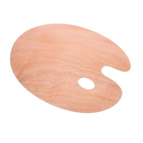 Anneome Große Ovale Holzpalette mit Daumenloch Langlebige Farbmischtablett für Öl Gouache für Künstlerbedarf und Malerei Praktische und Vielseitige von Anneome