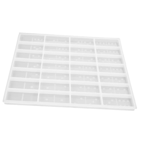 Anneome Gussformen Herstellung Schimmel machen Kinderhandwerk Gießform für Tischspiel Formen für Epoxidharz dekorative Dominoformen domino DIY formen Silikonform Kieselgel Weiß von Anneome