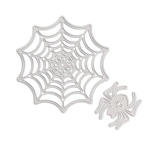 Anneome Halloween Stanzschablone Spinnennetz Muster Prägeschablone Stanzform DIY Scrapbooking Fotoalbum Dekoration für Handgemachte Rahmen von Anneome