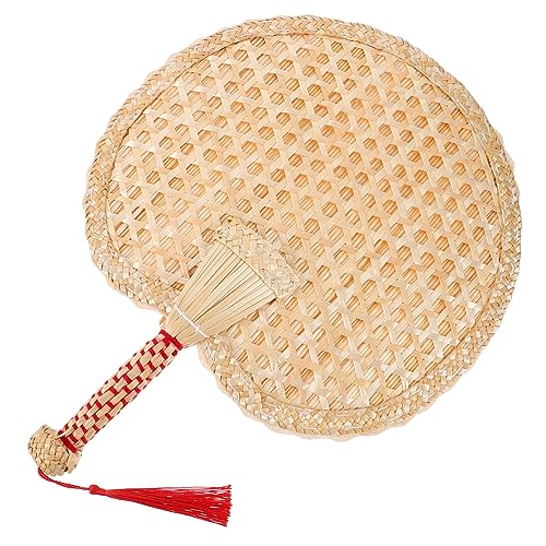 Anneome Handgewebter Runder Sommerfächer aus Natürlicher Chinesischer Handfächer Handgefertigter Tragbarer Handventilator für Dekoration Tanz Büro Zuhause Kühlend Anneome Handgewebter Runder Sommerfächer aus Natürlicher Chinesischer Handfächer Handgefertigter Tragbarer Handventilator für Dekoration Tanz Büro Zuhause Kühlend von Anneome