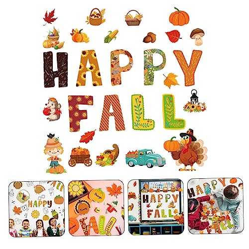 Anneome Happy Fall Papier Dekoration Teilig mit Klebepunkten für Pinnwand Klassenzimmer Herbst Thanksgiving Wanddeko mit Kürbis Ahornblättern Sonnenblumen und Truthahn Anneome Happy Fall Papier Dekoration Teilig mit Klebepunkten für Pinnwand Klassenzimmer Herbst Thanksgiving Wanddeko mit Kürbis Ahornblättern Sonnenblumen und Truthahn von Anneome