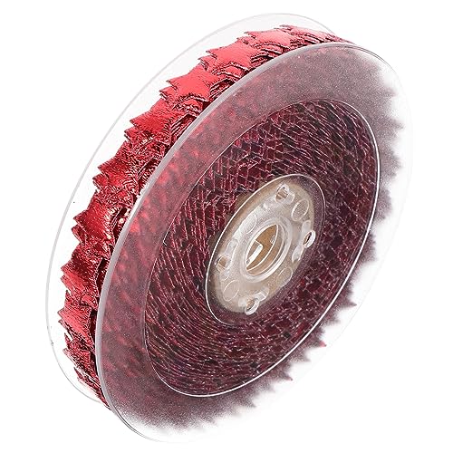 Anneome Hochwertiges Geschenkband mit Prägung Glänzendes Deko Band für Party Geburtstags und DIY Verpackungen Flexible Geschenkverpackungsschleife in Leuchtendem Rot von Anneome