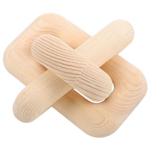 Anneome Holz Ketten Dekoration für Wohnzimmer Dreifach Knoten für Couchtisch Bücherregal und Tray Rustikaler Boho Stil Handgefertigte Holzornamente für Wohnen von Anneome