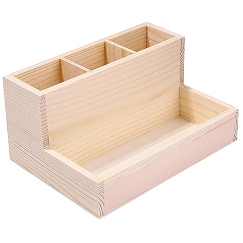 Anneome Holz Kosmetik Organizer mit Multi Gitter Design Praktische Make Up Aufbewahrungsbox für Schminktische Schreibtische und Kommoden Kompakt und Platzsparend von Anneome