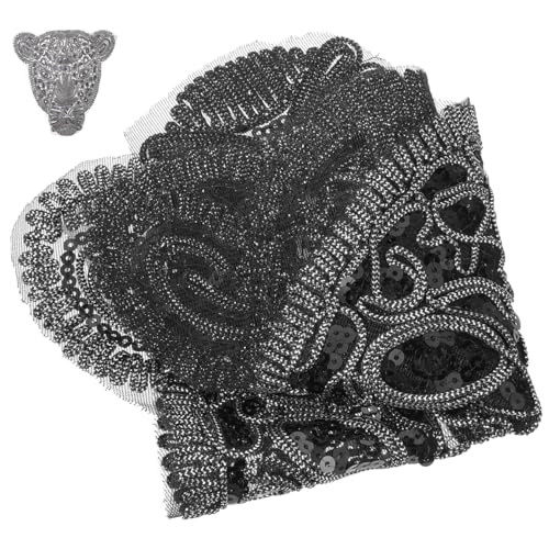 Anneome Leopard Patch Gestickter Aufnäher für Kleidung Applikation mit Perlen Vielseitige Dekoration für DIY Projekte Kostüme und Mehr Langlebig und Einfach zu Nähen von Anneome