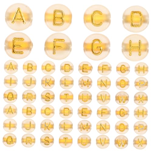 Anneome 200 Stück Würfel-buchstabenperlen Zur Armbandherstellung Runde Buchstabenperlen Bastelset Leuchtende Acryl-buchstabenperlen Formen Schmuckzubehör von Anneome