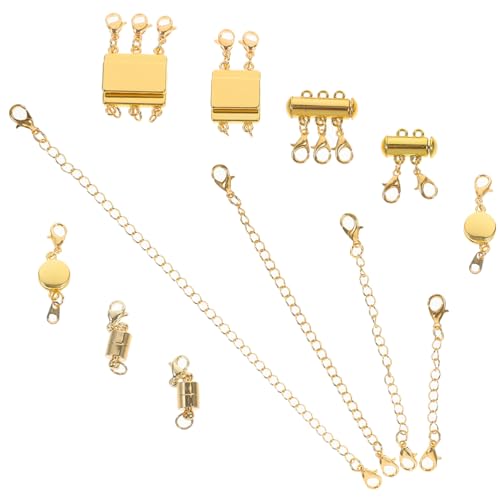 Anneome Mehrfacher Halskettenverschluss Set mit Verlängerungsketten Verstellbar für Reihen Layering Ketten Eleganter Goldfarbener Schmuckverschluss für Halsketten und Armbänder Anneome Mehrfacher Halskettenverschluss Set mit Verlängerungsketten Verstellbar für Reihen Layering Ketten Eleganter Goldfarbener Schmuckverschluss für Halsketten und Armbänder von Anneome