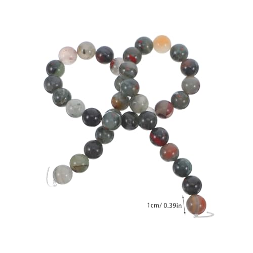 Anneome Natürliche Afrikanische Blutstein Perlen Rund Lose Edelstein Perlen für DIY Schmuckherstellung Armbänder Halsketten Basteln Anneome Natürliche Afrikanische Blutstein Perlen Rund Lose Edelstein Perlen für DIY Schmuckherstellung Armbänder Halsketten Basteln von Anneome