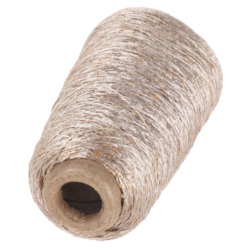 Anneome Pailletten geflochtener Thread häkeln Garn mit Pailletten Wattebällchen Baumwolle Jumbo-Garn Glitzernde Strickwolle Garnknäuelwickler Strickfaden funkelndes Garn Glitzergarn Golden von Anneome
