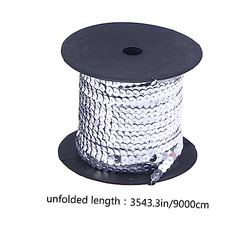 Anneome Paillettenapplikation DIY Kleidung Dekoration Flaches Paillettenband DIY Hochzeitsdekoration Pailletten für DIY-Kleidung flache Pailletten Silver von Anneome